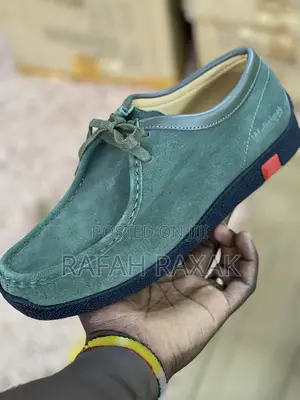 Original Green Suede Clarks Wallabees