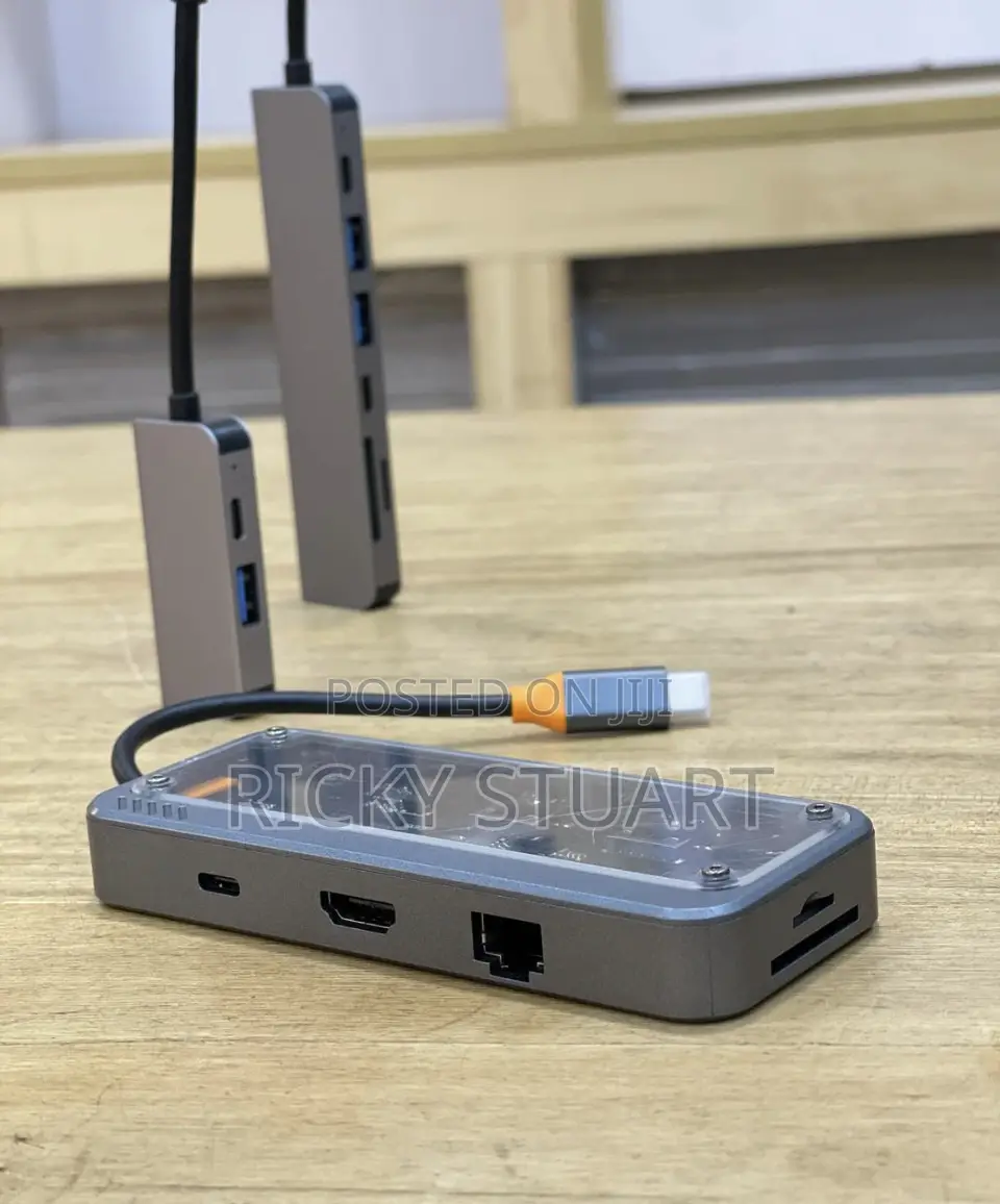 USB Hub Docking Station Type C 8-In1wth100w PD, HDMI,USB