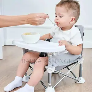 Portable Foldable Baby Feeding Chair With a Placemat