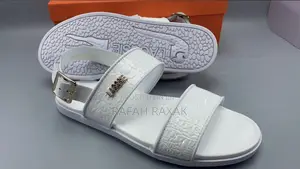 Original Men’S White Lacoste Leather Sandals
