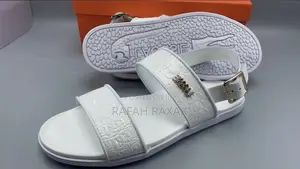 Original Men’S White Lacoste Leather Sandals