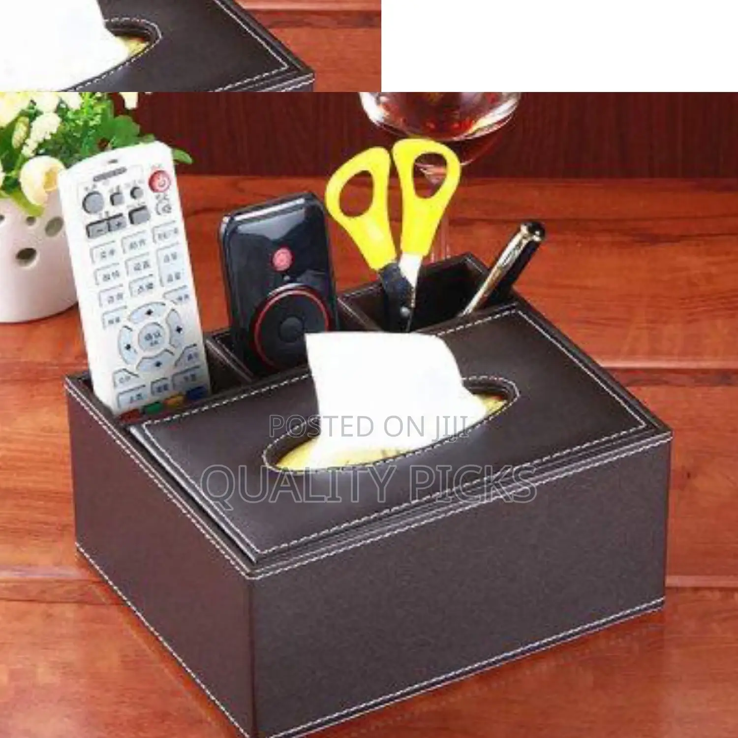 Leather Tissue Holder Box