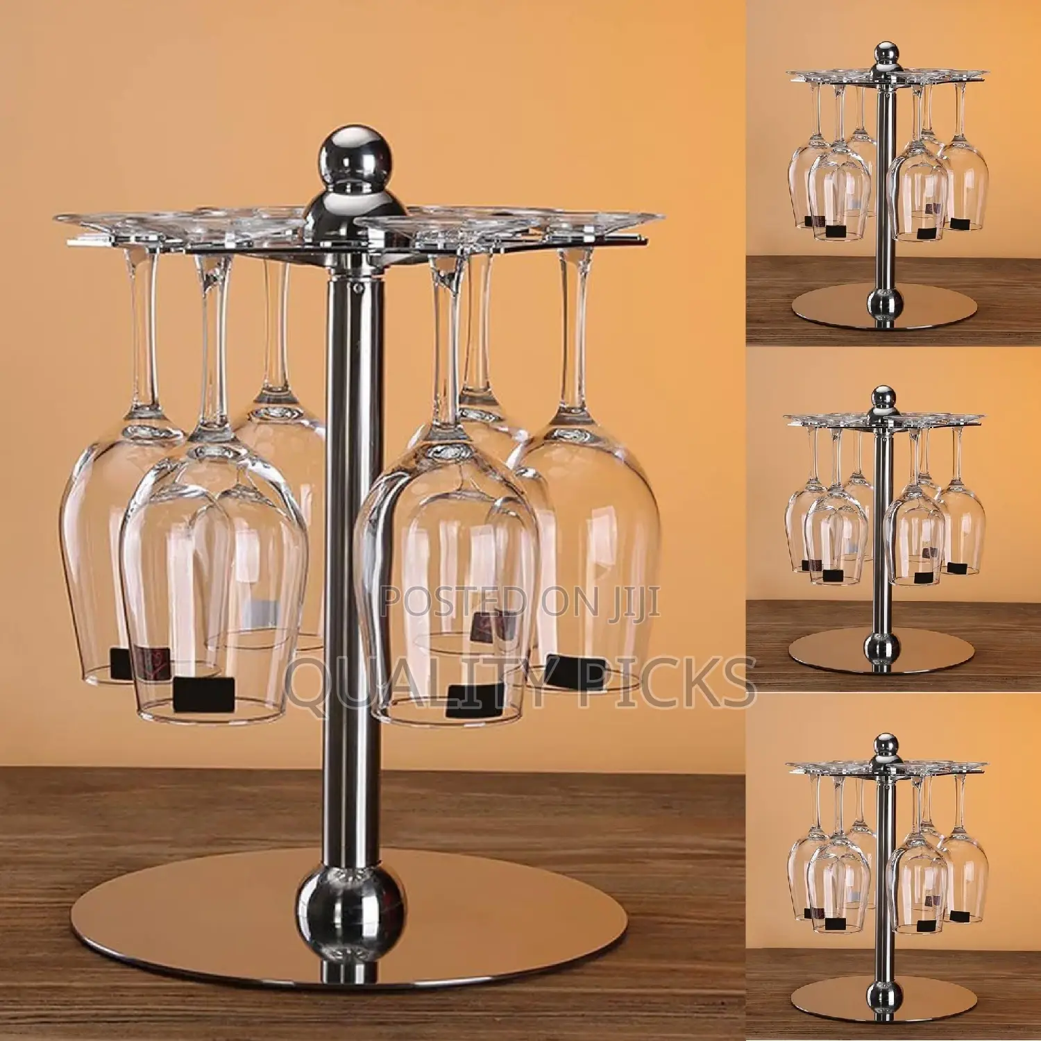 Stainless Steel Round Glass Holder