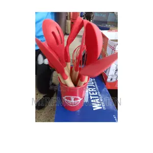 Silicone Wooden Handle Cooking Utensils.