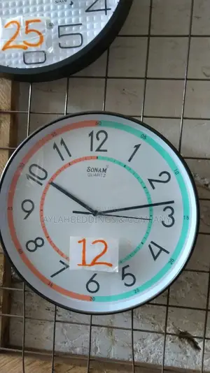 SONAM Quartz Wall Clock Round Dail Shape for Office Home