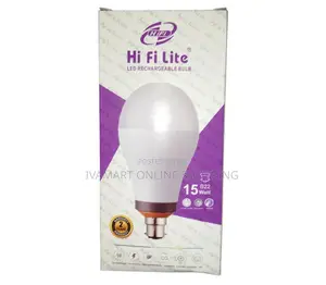 Hi-Fi Lite Led Rechargeable Light Bulb - 15w Energy Savings.
