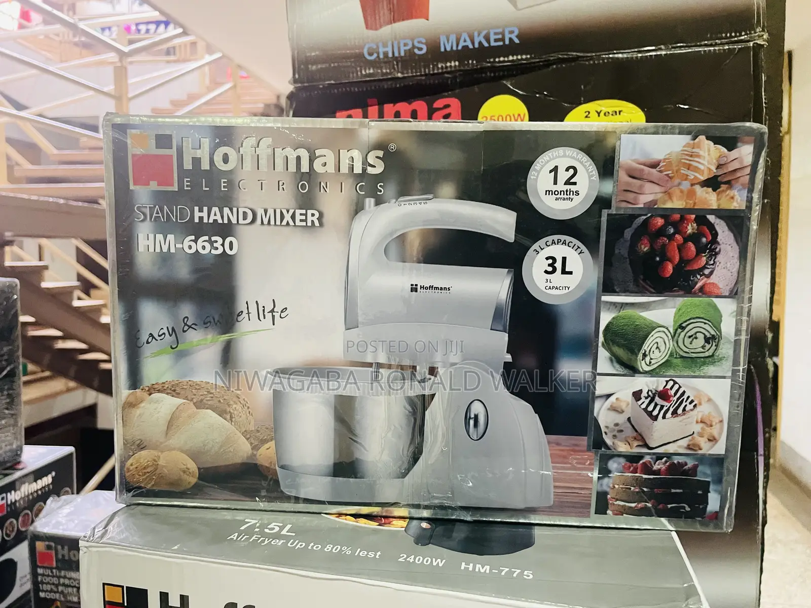 3L Hoffmans Electric Stand Mixer