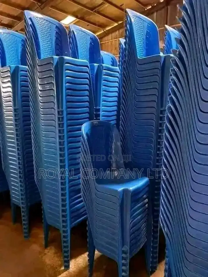 Armless Plastic Chairs /Blue Coloured