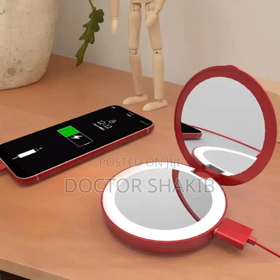 Cosmetic Mirror With Portable Folding Power Bank