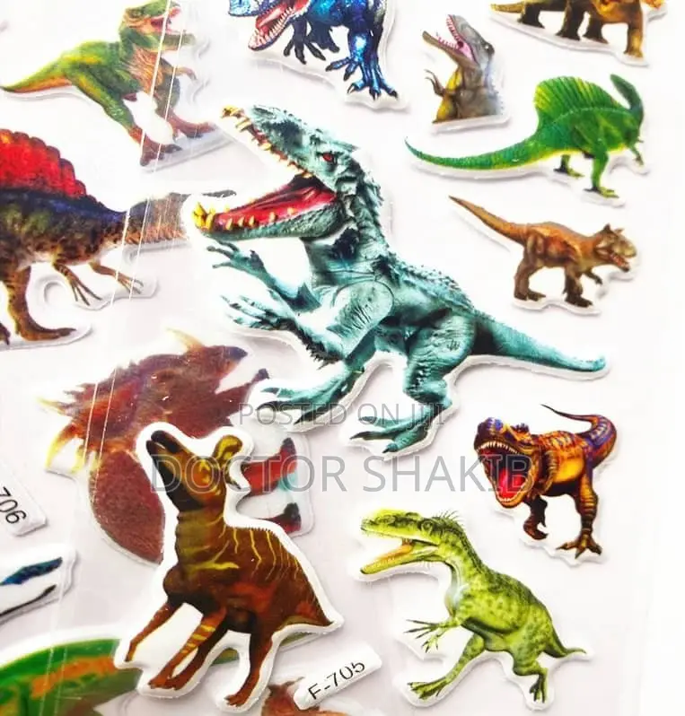 1 Sheet Little Dinosaur 3D Stickers