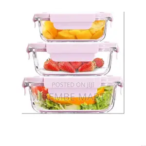 3pcs Glass Food Storage Containers.