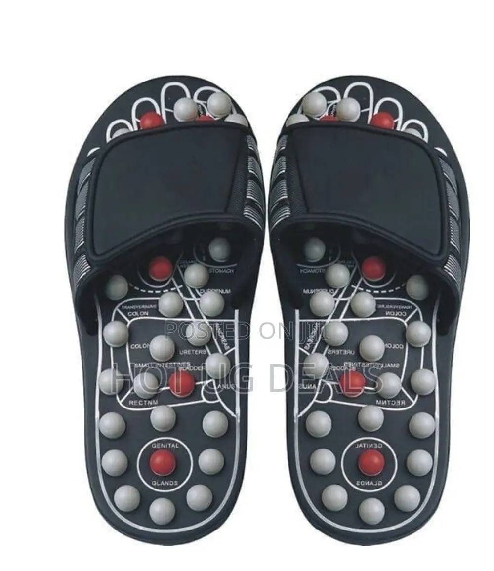 Foot Massage Unisex Sandals/Slippers - Black