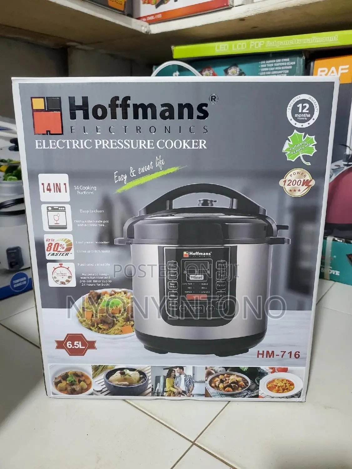 Hoffmans 6.5liters 14 in 1 Electric Pressure Cooker