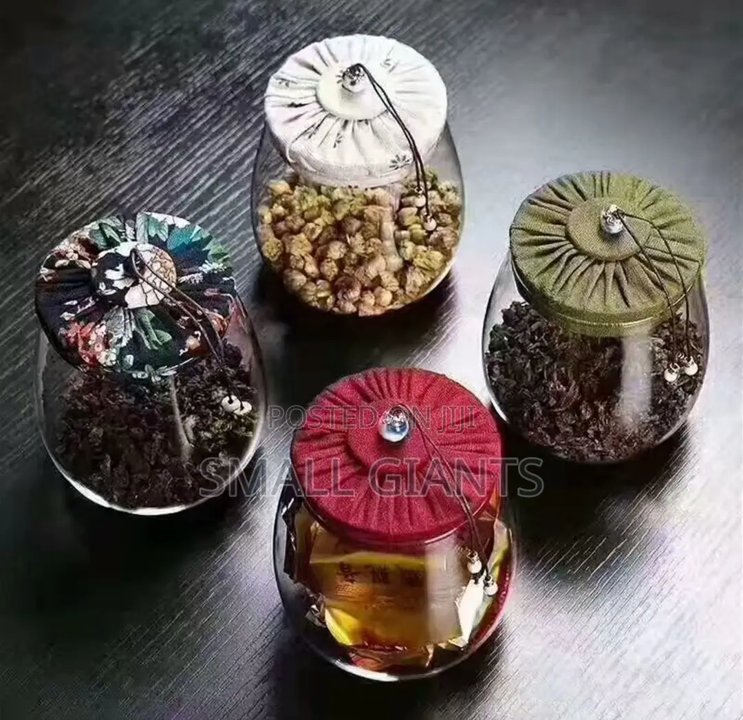 Transparent Glass Storage Sealed Cloth Cover Jar