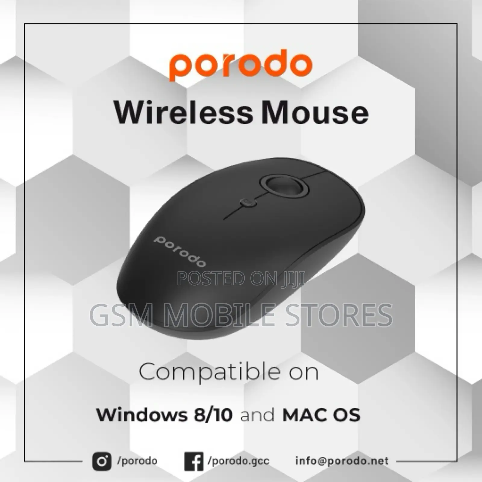 Porodo 2 in 1 Wireless Bluetooth Mouse 2.4 GHZ V5.0