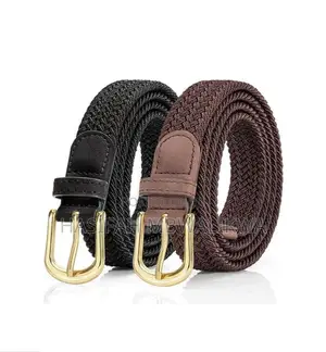 2 PCS Elastic Woven/Braided Belts