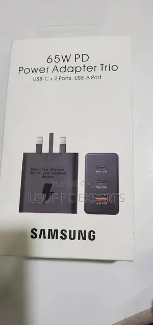 Samsung 65 Watts Pd Adapter Trio Usb C and Usb