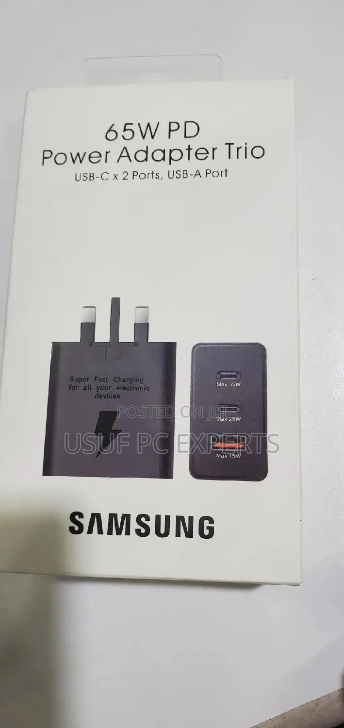 Samsung 65 Watts Pd Adapter Trio Usb C and Usb