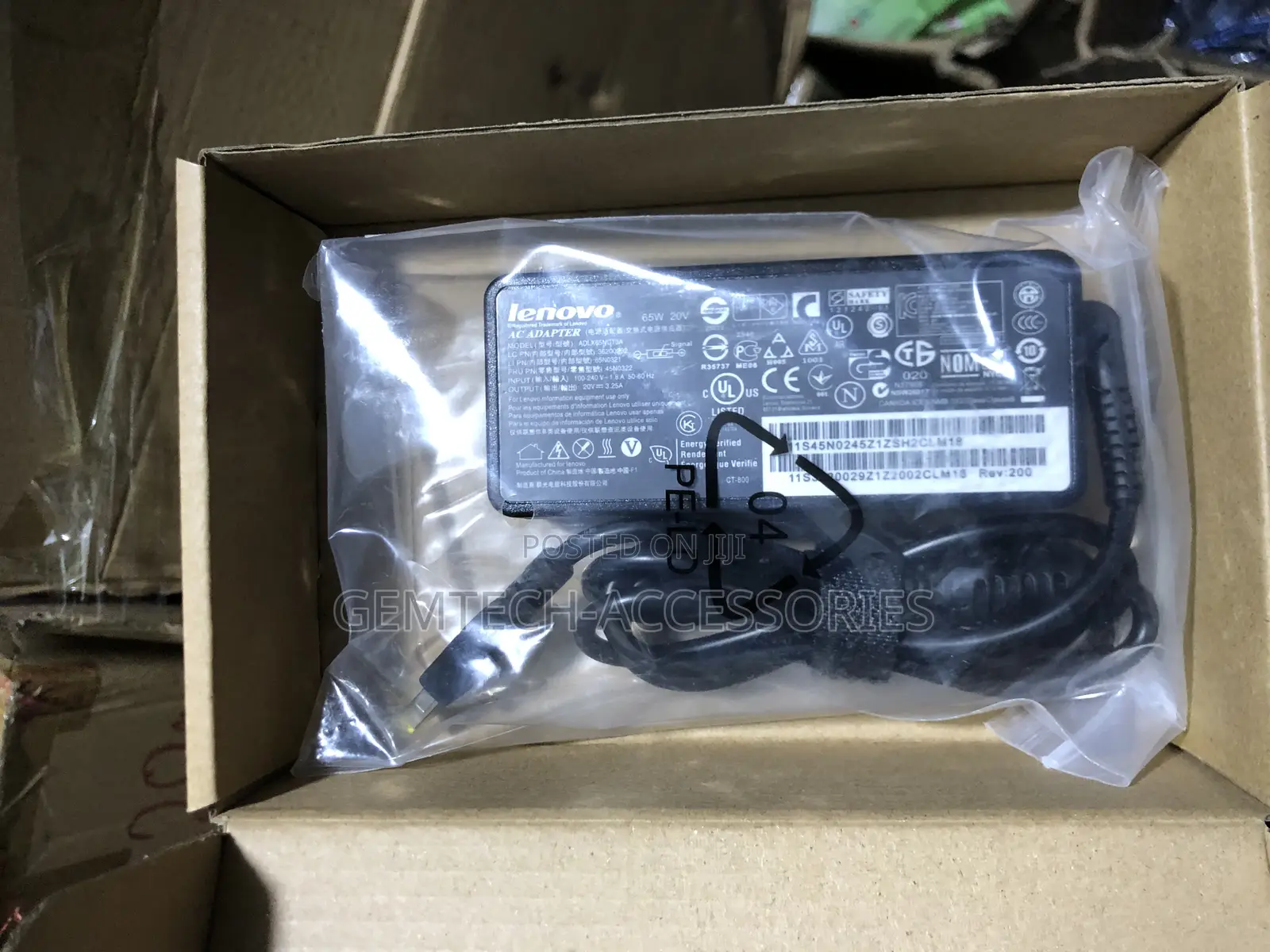 Lenovo 20v 3.25A 65w Adapter