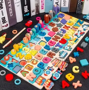 7 in 1 Wooden Number Puzzles for Toddlers
