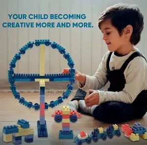 Children Assembling Building Blocks
