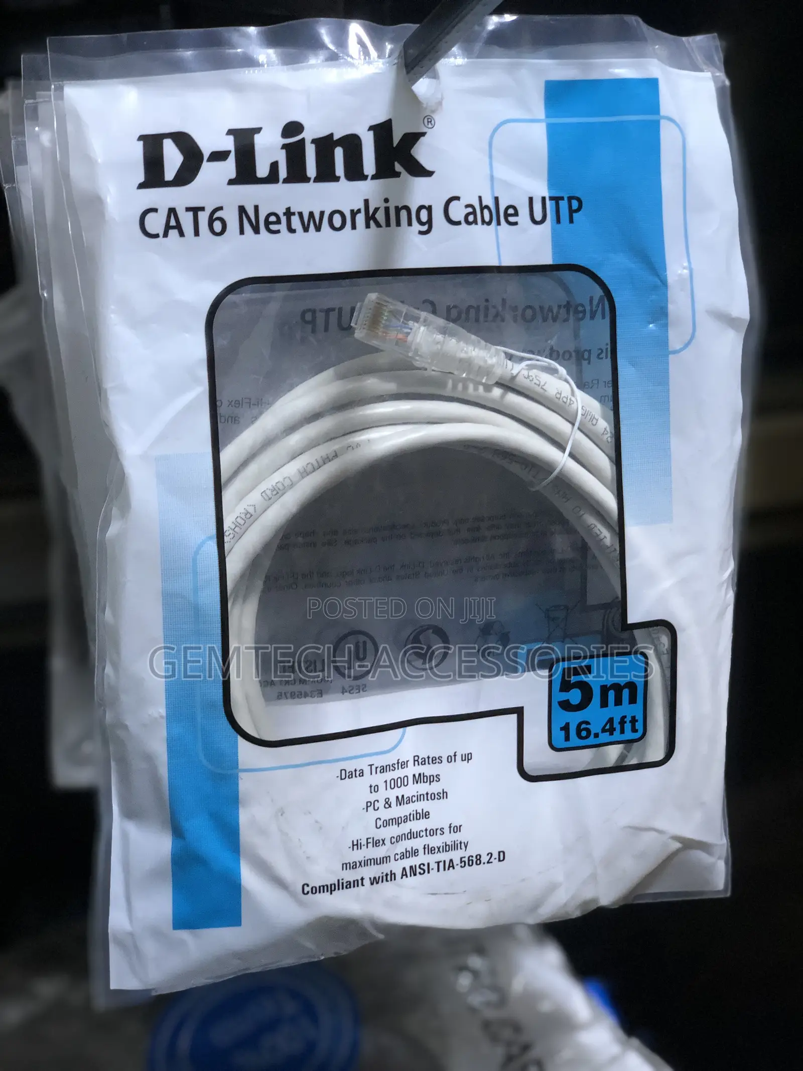 Dlink Cat 6 Utp 5m Patch Code Cable