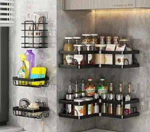 Stainless Steel Adhesive Rustproof Kitchen Rack Organizer