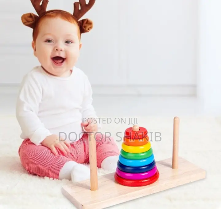 Durable Baby IQ Wooden Stacking Tower