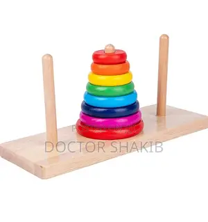Durable Baby IQ Wooden Stacking Tower