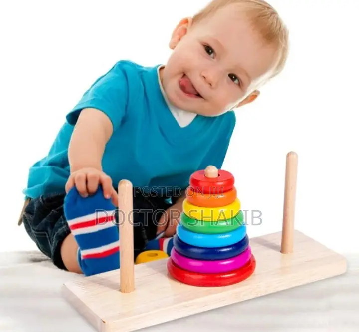 Durable Baby IQ Wooden Stacking Tower