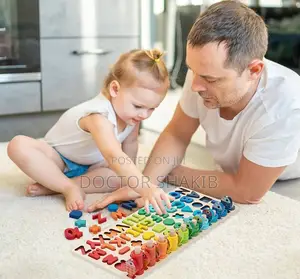 Modern Small Sized 7 in 1 Kids Puzzle Blocks Board