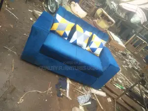 2 Seater Sofa Seat in Blue Color Readily Available