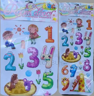 0 to 10 Kids Wall Number Stickers