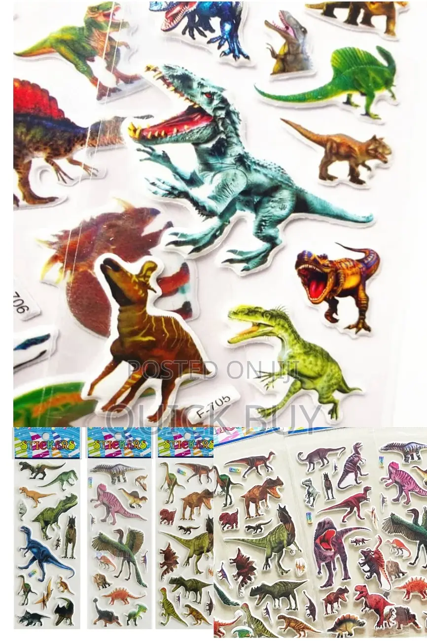 1 Sheet Little Dinosaurs 3D Stickers