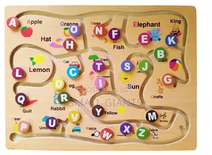 ABC Kids Alphabet Wooden Maze Puzzle Game