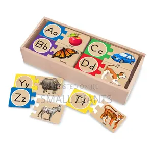 Wooden English Self-Correcting Alphabet Kids Puzzle