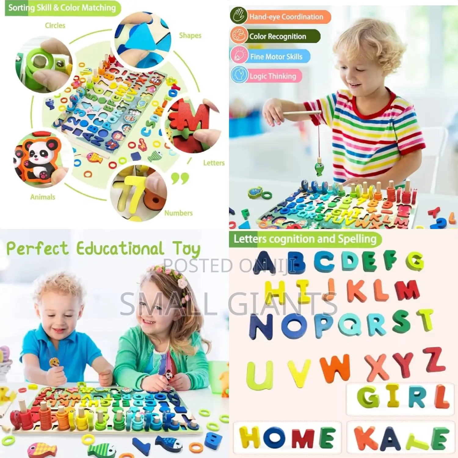 7 in 1 Kids Puzzle Blocks Board