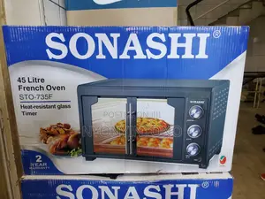 Sonashi 45litres Double Door Electric Oven 2years Warranty