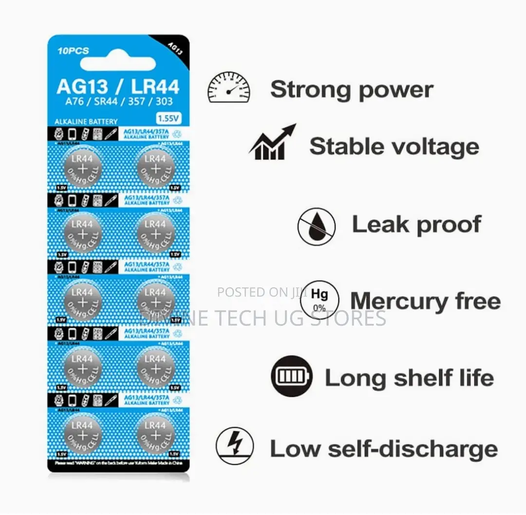 10pcs LR44 Batteries AG13 Buttoncell Battery 1.5V Batteries