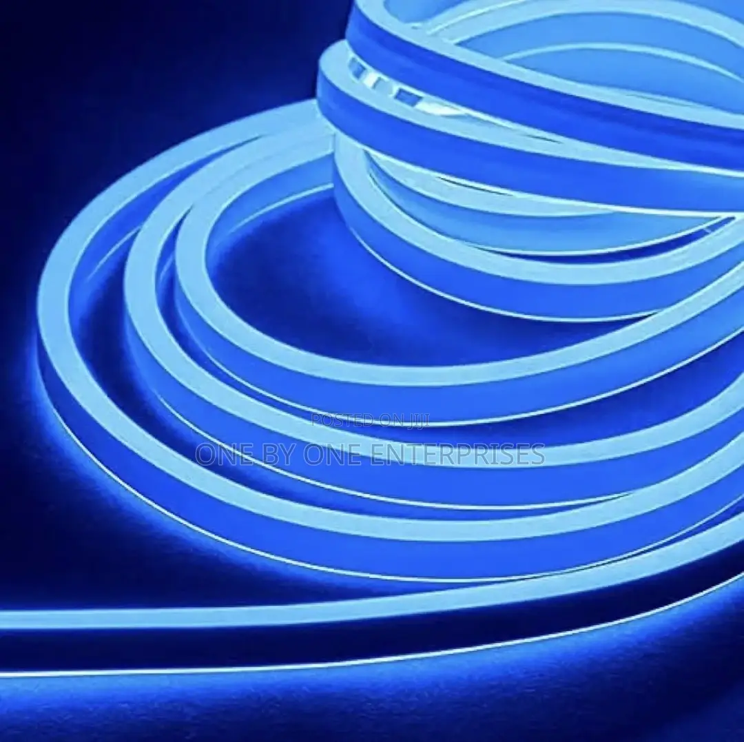 Rubber Neon Flux LED Strip Light Blue Comes With Adapter