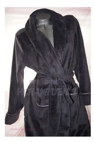 Cotton Bath Robe – Black