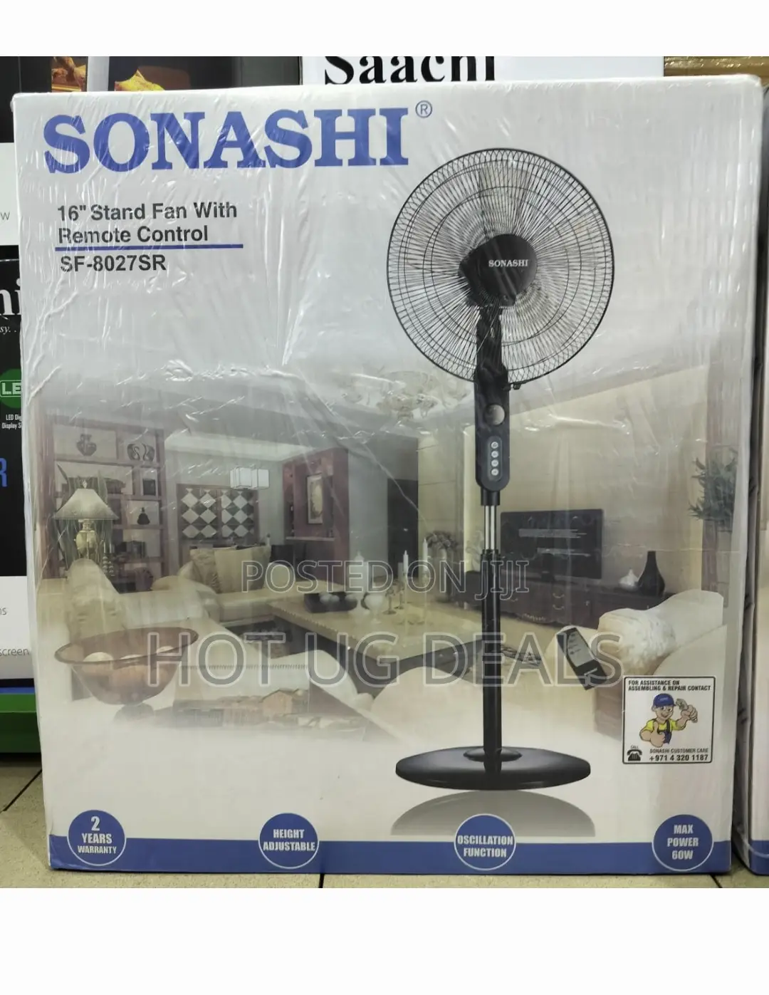 Sonashi 16" Stand Fan With Remote Control