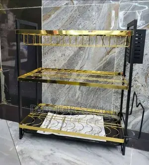 Gold 3 Layers Dish Rack