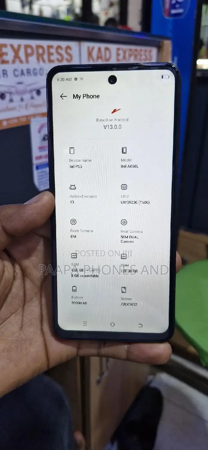 Itel P55 128 GB Gray