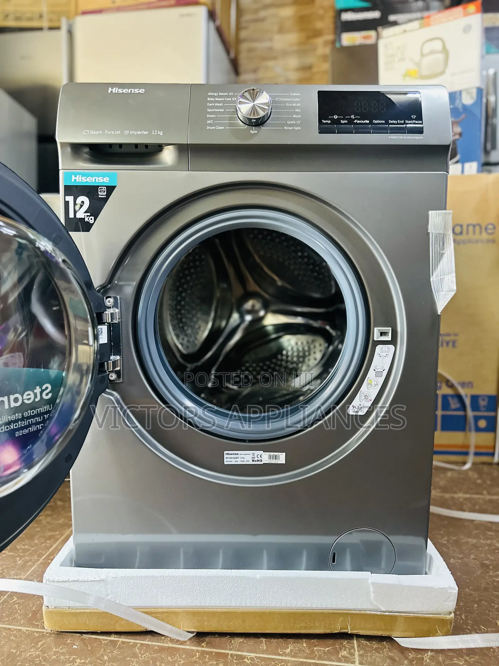 Hisense 12kg Washing Machine With Steam Function
