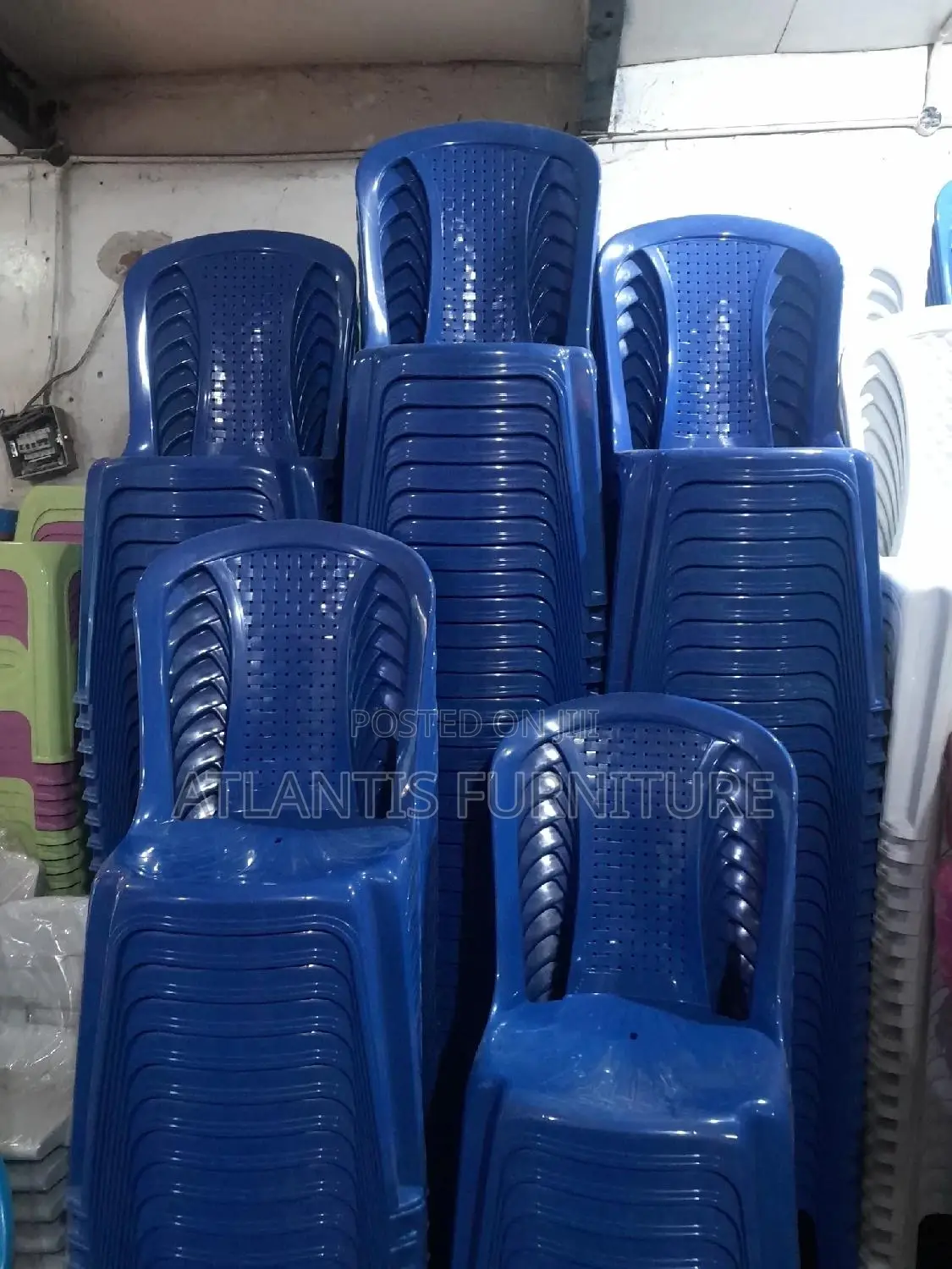 Blue Blue Textile Plastic Chairs