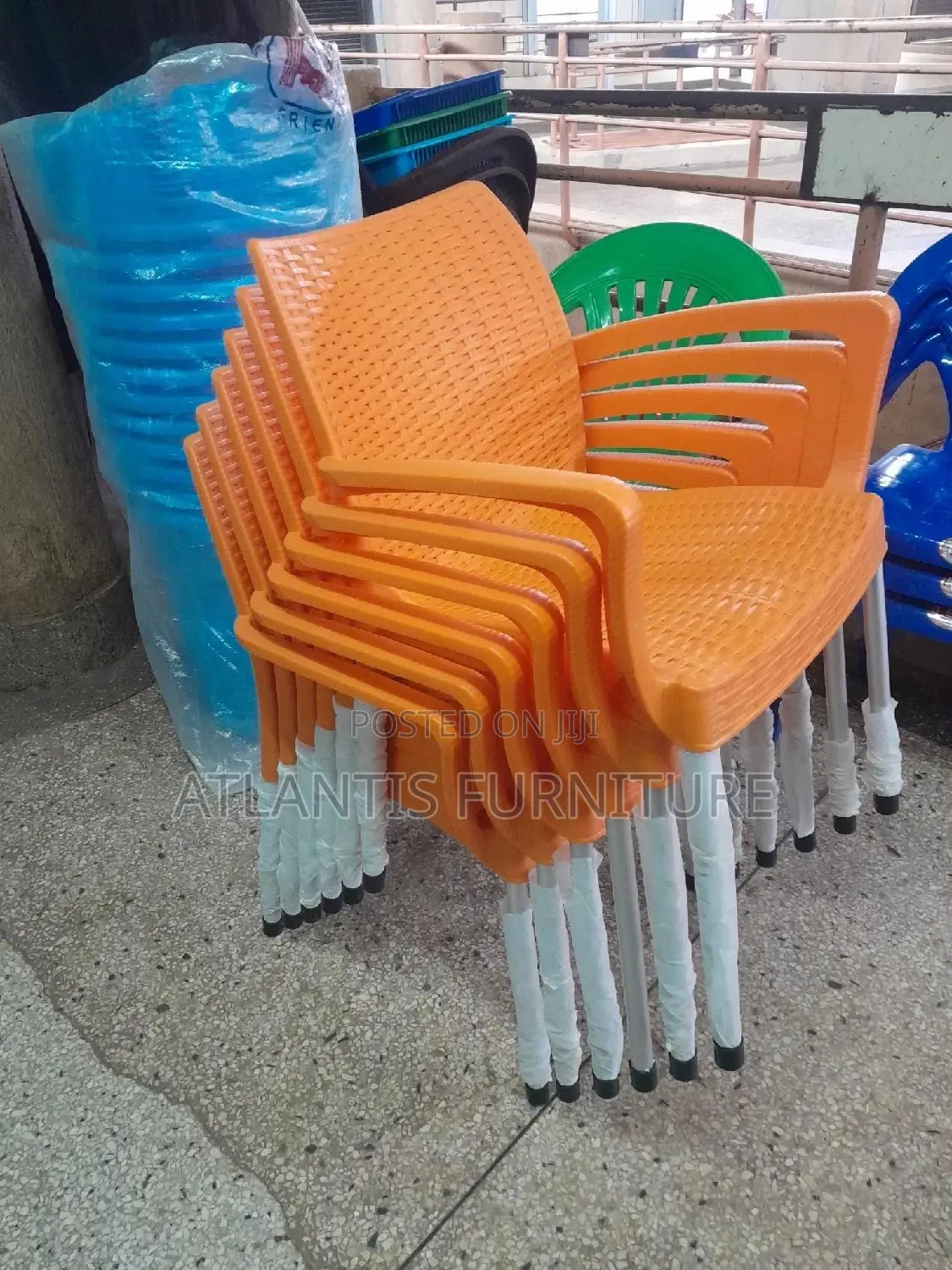 Orange, Orange Plastic Chair