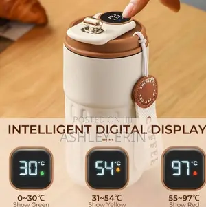 Coffee Thermos Mug With Temperature Display