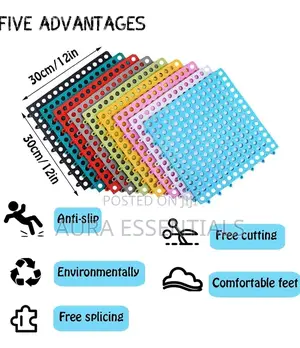 Square Shower Mat Non-Slip Bath Mats (6pcs)
