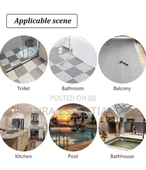 Square Shower Mat Non-Slip Bath Mats (6pcs)